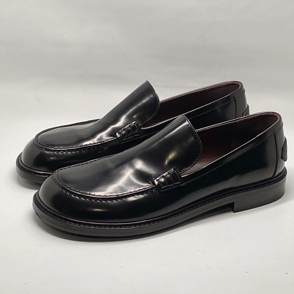 Lanvin Spinto polished leather loafers size 42/us size 9